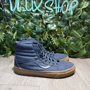 Vans SK8-HI Reissue Canvas Gum Men's Sz 8 Athletic Sneakers Skate Shoe Black